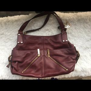 Michael Kors Maroon Leather Purse